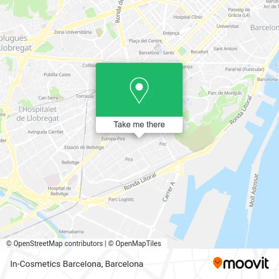 In-Cosmetics Barcelona map