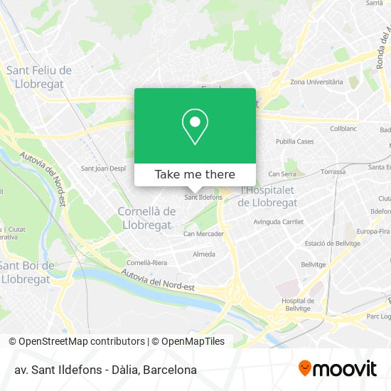 av. Sant Ildefons - Dàlia map