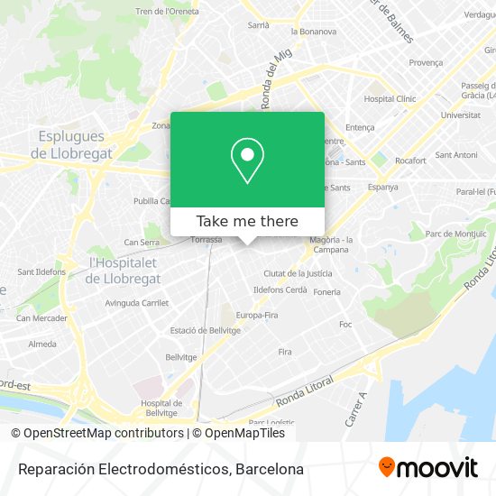 Reparación Electrodomésticos map