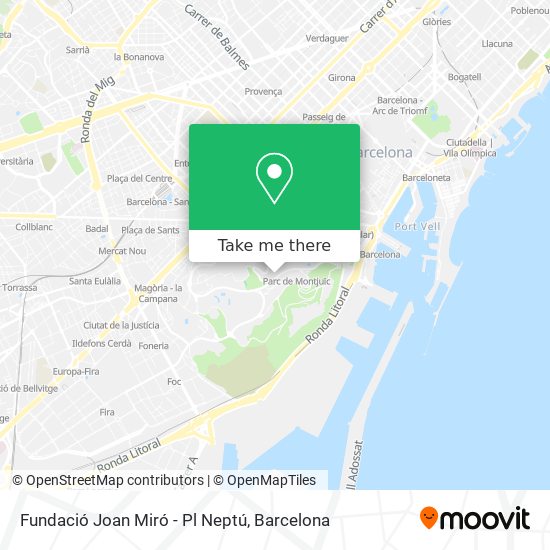 Fundació Joan Miró - Pl Neptú map