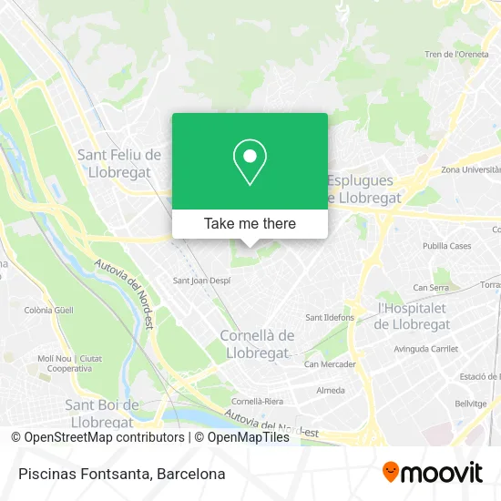 Piscinas Fontsanta map
