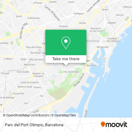 Parc del Port Olímpic map