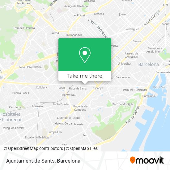 Ajuntament de Sants map