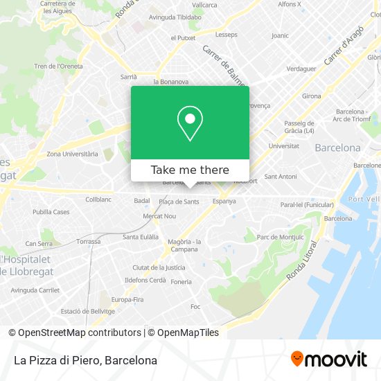 mapa La Pizza di Piero