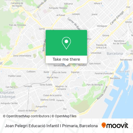Joan Pelegri Educació Infantil I Primaria map