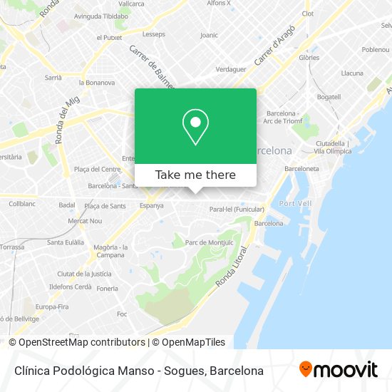 Clínica Podológica Manso - Sogues map