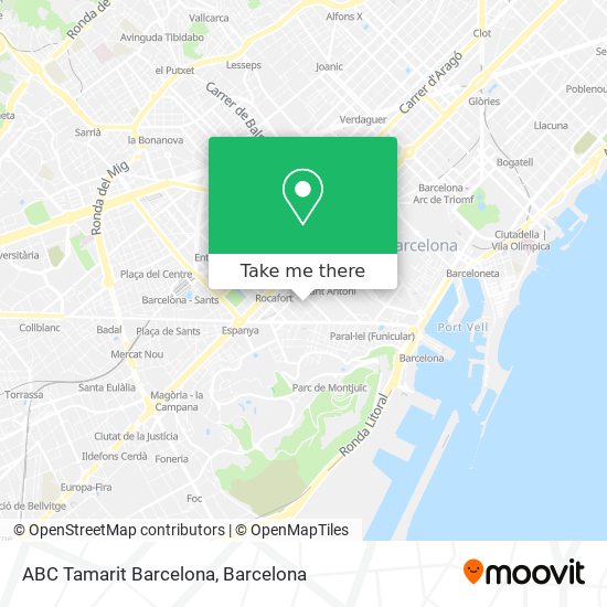 mapa ABC Tamarit Barcelona