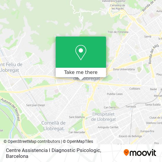 Centre Assistencia I Diagnostic Psicologic map
