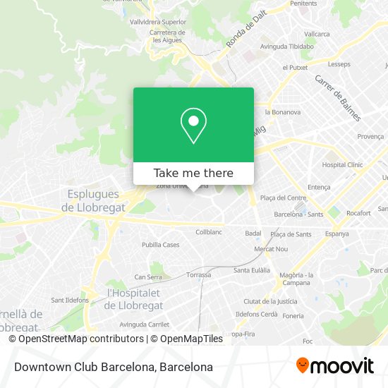 Downtown Club Barcelona map