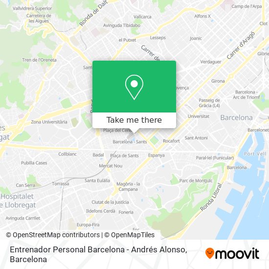Entrenador Personal Barcelona - Andrés Alonso map