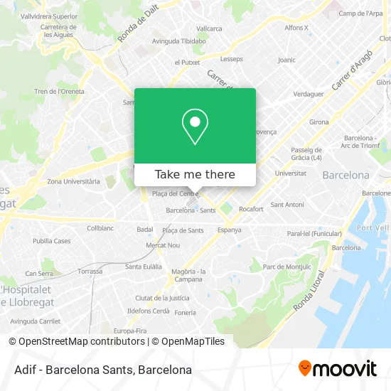 Adif - Barcelona Sants map