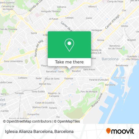 Iglesia Alianza Barcelona map