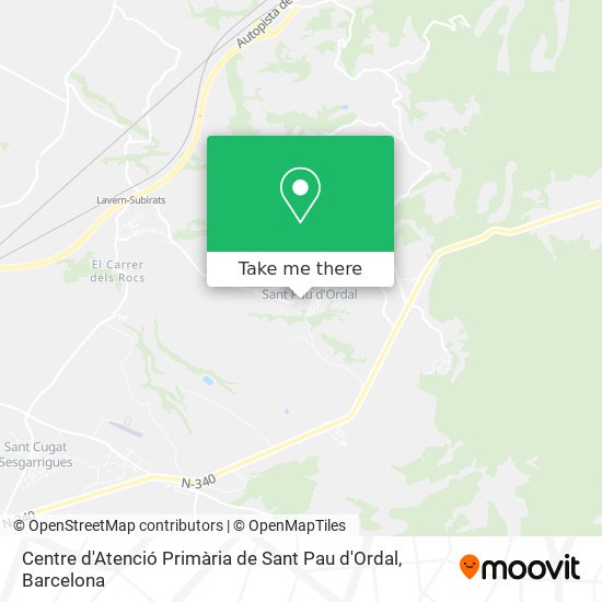 Centre d'Atenció Primària de Sant Pau d'Ordal map
