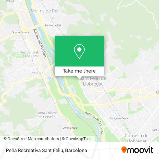 Peña Recreativa Sant Feliu map