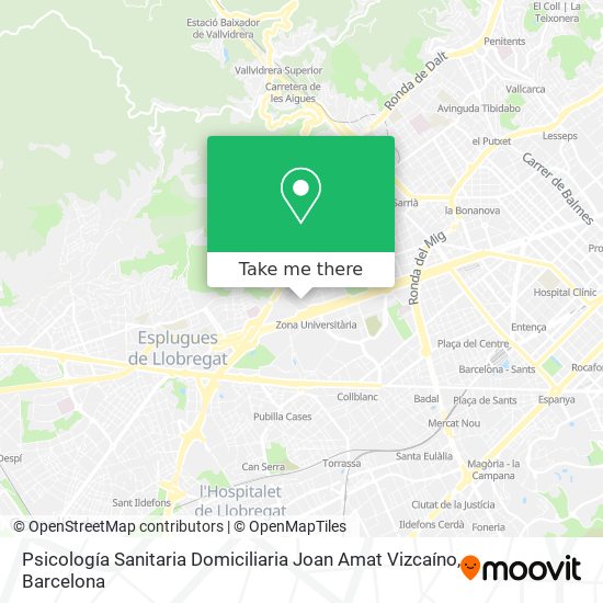 Psicología Sanitaria Domiciliaria Joan Amat Vizcaíno map