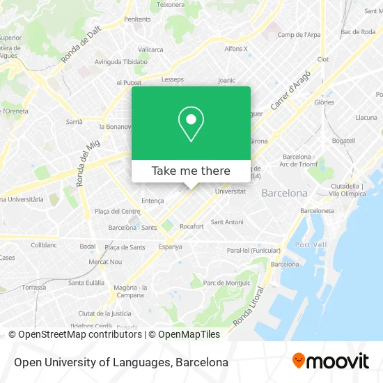 Open University of Languages map