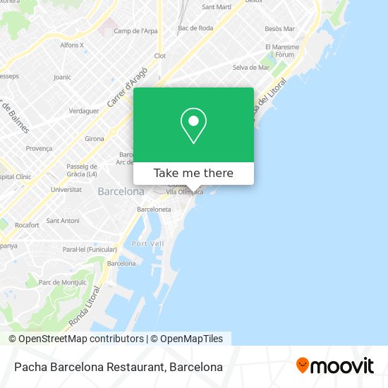 Pacha Barcelona Restaurant map