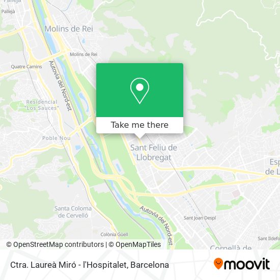 Ctra. Laureà Miró - l'Hospitalet map