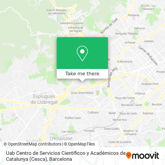 Uab Centro de Servicios Científicos y Académicos de Catalunya (Cesca) map