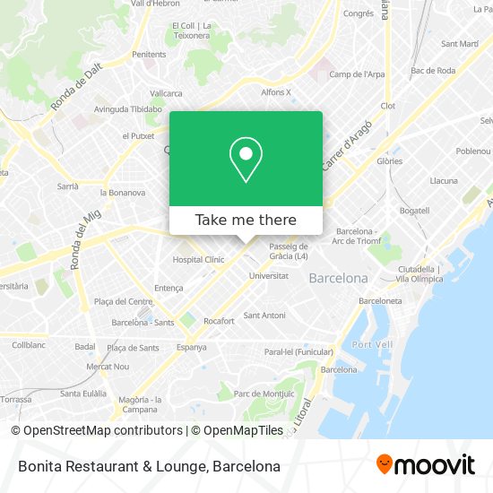 Bonita Restaurant & Lounge map