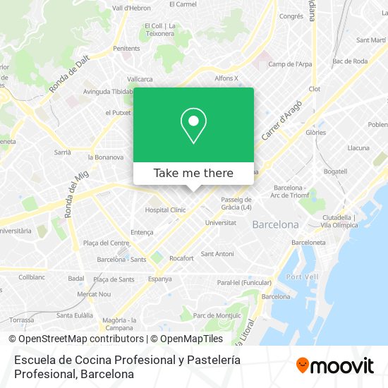Escuela de Cocina Profesional y Pastelería Profesional map