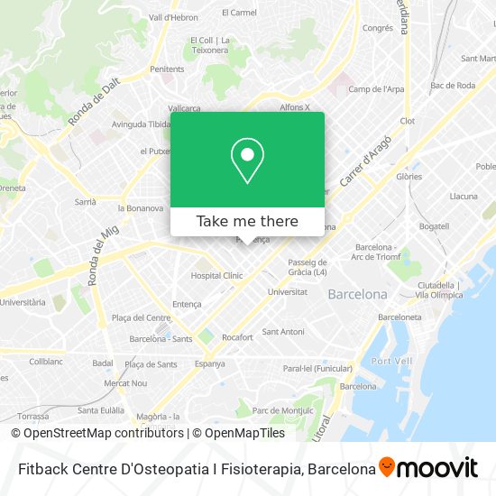 Fitback Centre D'Osteopatia I Fisioterapia map