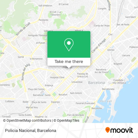 Policia Nacional map