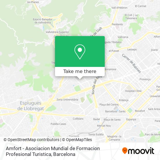 Amfort - Asociacion Mundial de Formacion Profesional Turistica map