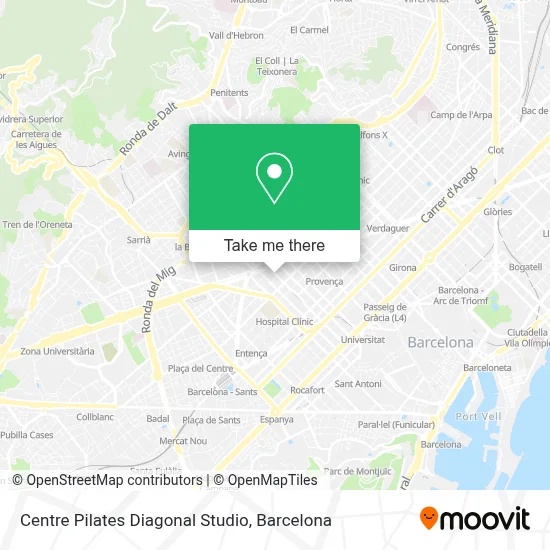 Centre Pilates Diagonal Studio map