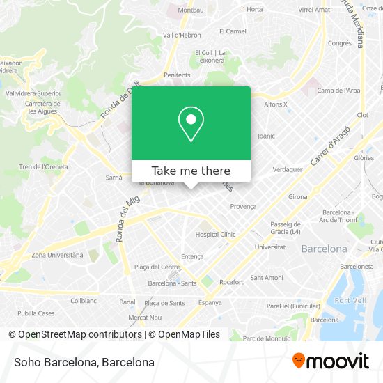 mapa Soho Barcelona