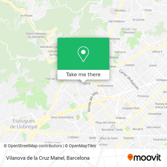 Vilanova de la Cruz Manel map