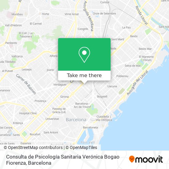 Consulta de Psicología Sanitaria Verónica Bogao Fiorenza map