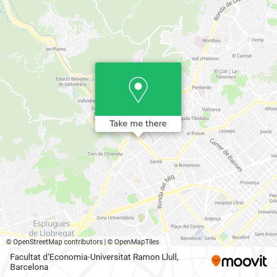 Facultat d'Economia-Universitat Ramon Llull map