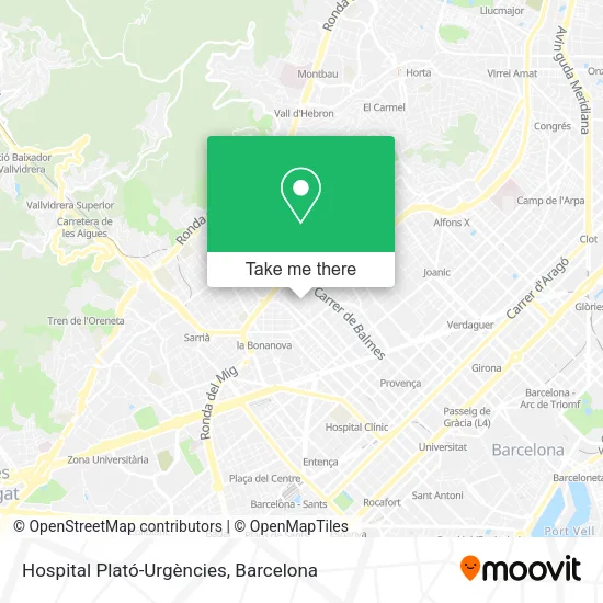 Hospital Plató-Urgències map