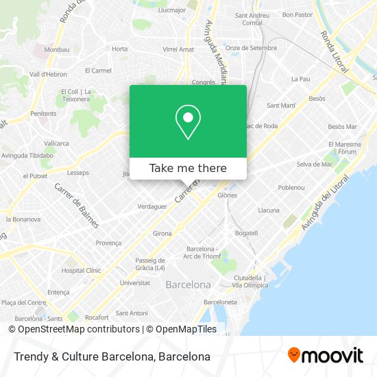 Trendy & Culture Barcelona map