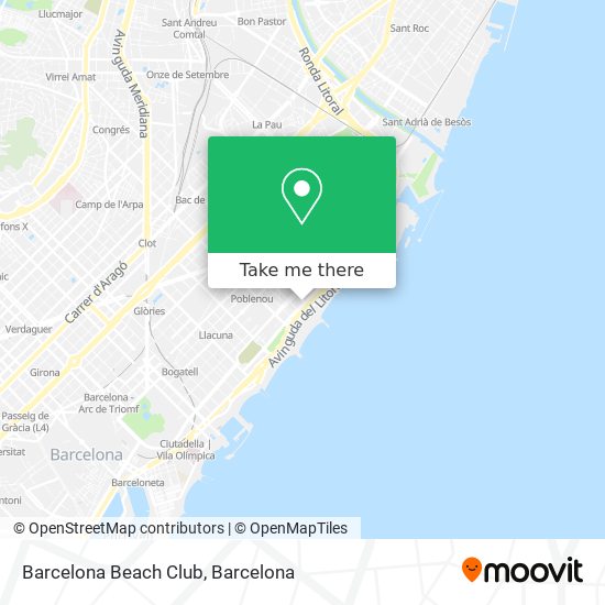 Barcelona Beach Club map