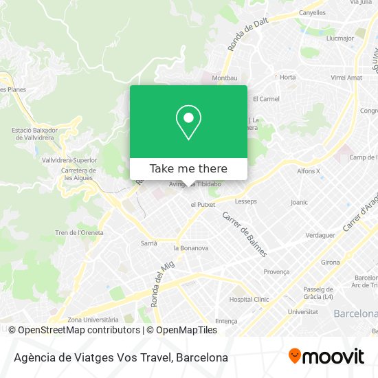 Agència de Viatges Vos Travel map