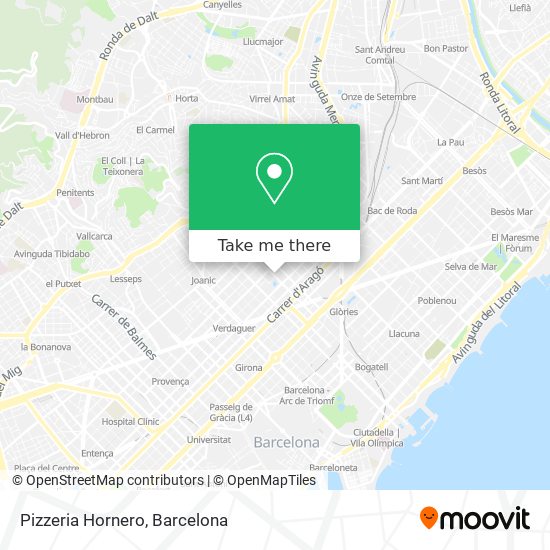 Pizzeria Hornero map