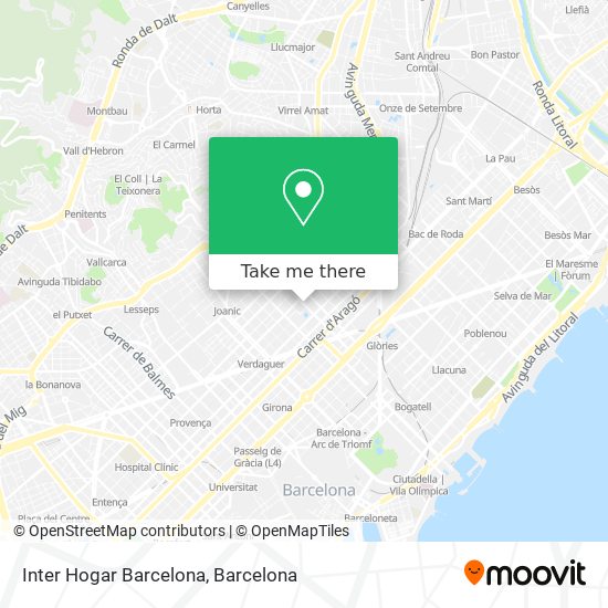 Inter Hogar Barcelona map