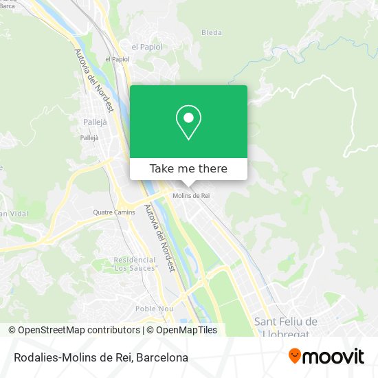 Rodalies-Molins de Rei map