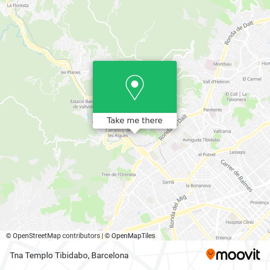 mapa Tna Templo Tibidabo