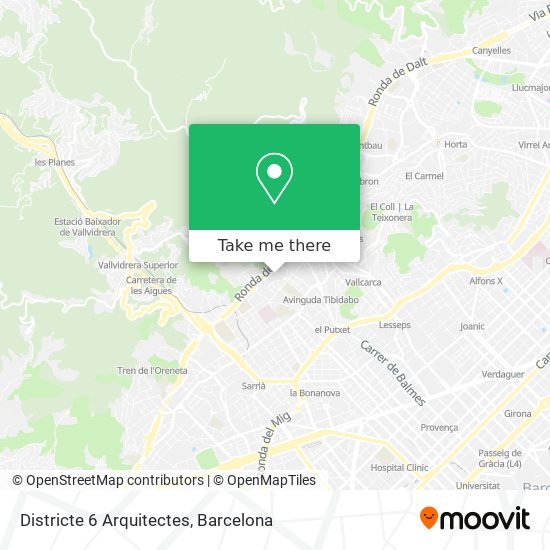 Districte 6 Arquitectes map