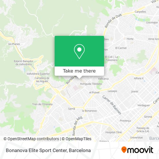 Bonanova Elite Sport Center map