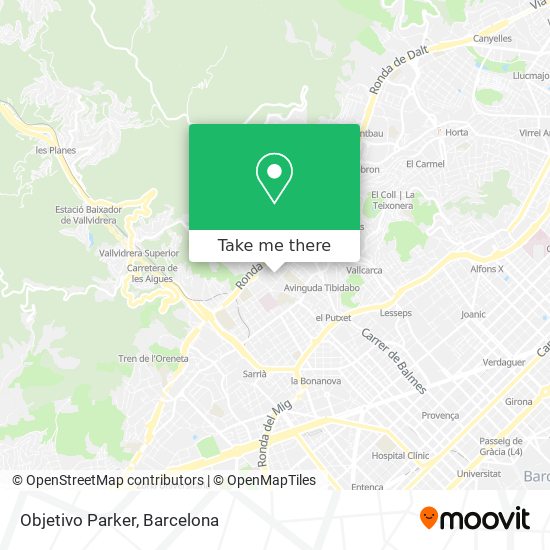 Objetivo Parker map