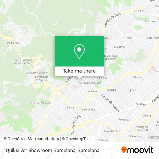 Quiksilver Showroom Barcelona map