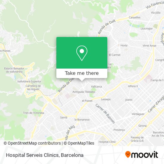 Hospital Serveis Clinics map