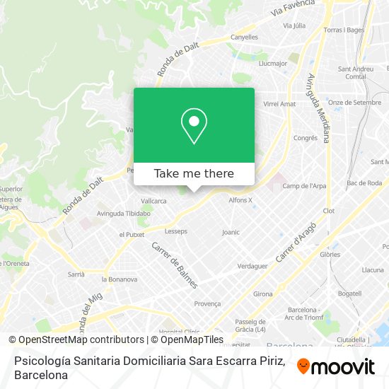 Psicología Sanitaria Domiciliaria Sara Escarra Piriz map