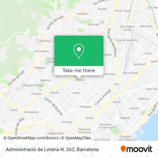 Administració de Loteria N. 262 map