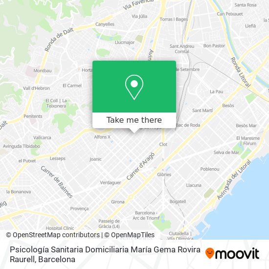 mapa Psicología Sanitaria Domiciliaria María Gema Rovira Raurell