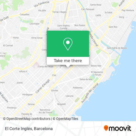 mapa El Corte Inglés